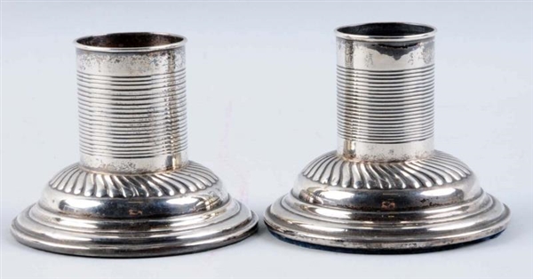 PAIR OF STERLING MATCH HOLDERS WITH STRIKERS.     