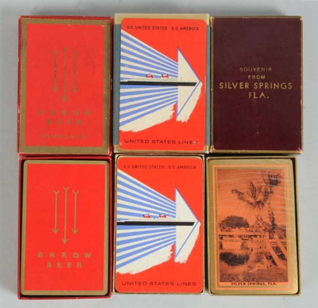 LOT OF 3: DECKS OF PLAYING CARDS.                 