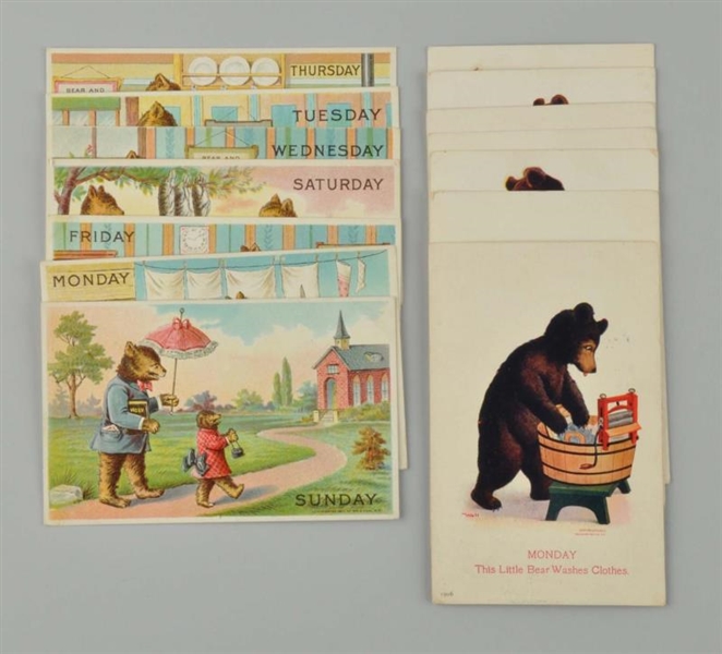 LOT OF 2 SETS OF BUSY BEARS POSTCARDS.            