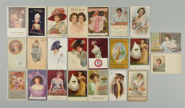 LARGE LOT OF ADVERTISING POSTCARDS.               