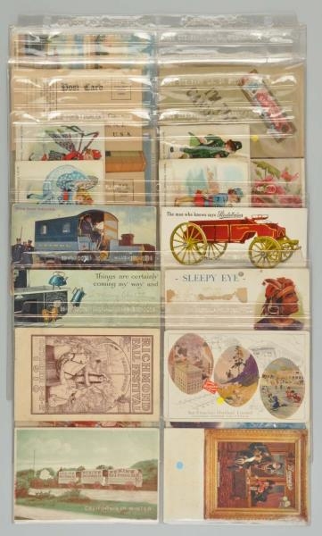 LOT OF 23: ADVERTISING POSTCARDS.                 