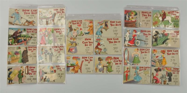 LOT OF 22: DWIG "HOW CAN YOU DO IT" POSTCARDS.    