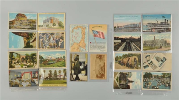 LOT OF 34: ASSORTED POSTCARDS.                    