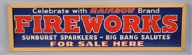 EARLY 1900S ROCHESTER FIREWORKS CO. BANNER.       