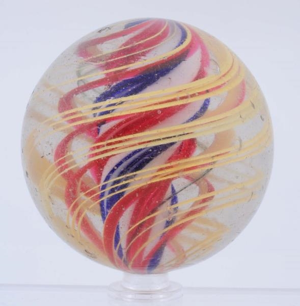LARGE THREE STAGE SOLID CORE SWIRL MARBLE.        