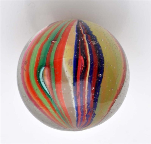 TWO STAGE FOUR RIBBON SWIRL MARBLE.               