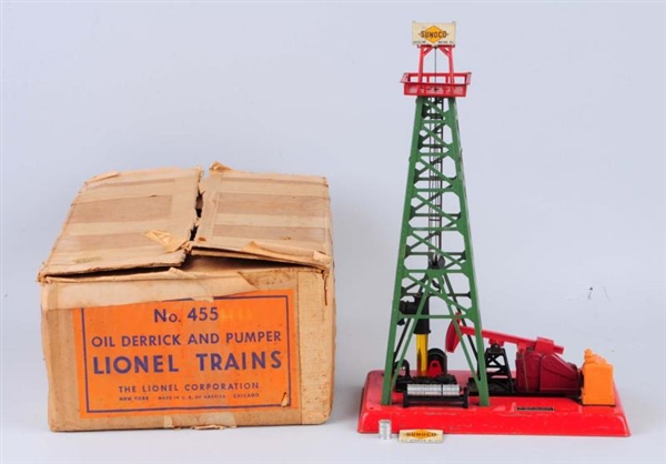 LIONEL 455 OIL DERICH WITH RED TOP.               