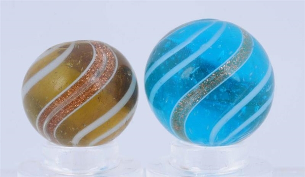 LOT OF 2: BANDED LUTZ MARBLES.                    