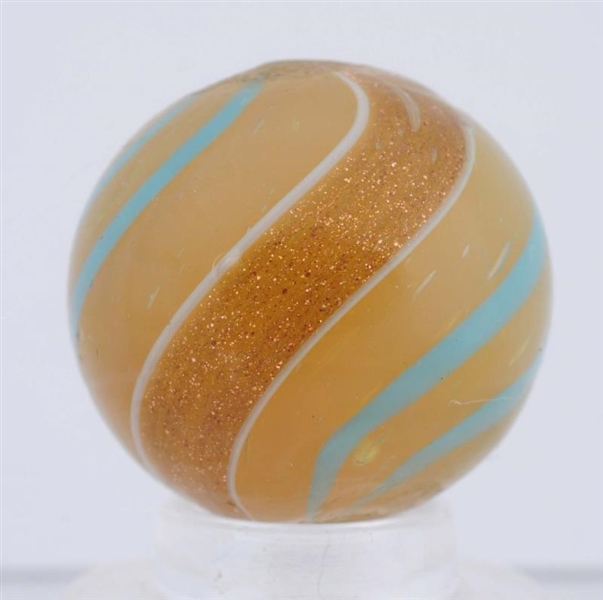 BUTTERSCOTCH BANDED LUTZ MARBLE.                  