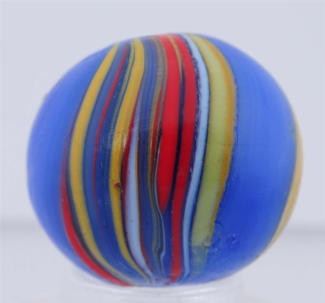 BLUE BASE BANDED OPAQUE MARBLE.                   