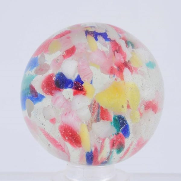 4-LOBED PAPERWEIGHT CLOUD MARBLE.                 