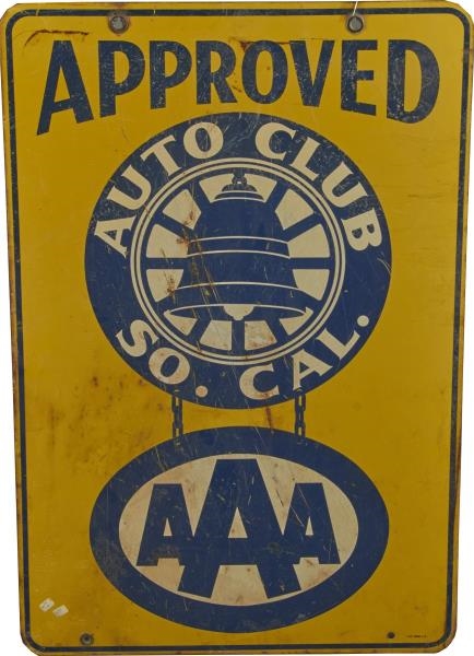 AUTO CLUB OF SOUTHERN CALIFORNIA APPROVED SIGN    