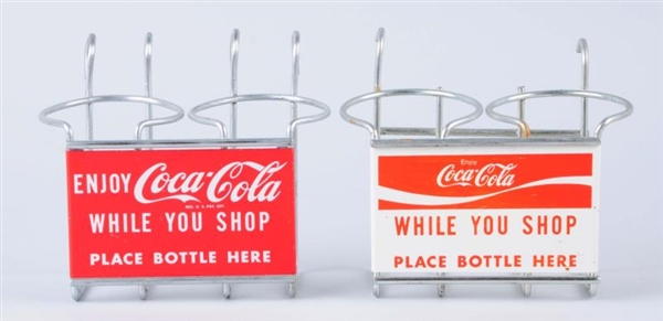 LOT OF 2: COCA-COLA SHOPPING CART BOTTLE HOLDERS. 