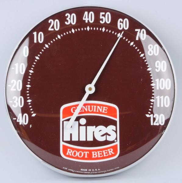 1960S HIRES ROOT BEER ROUND THERMOMETER.        