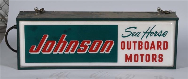 JOHNSONS SEAHORSE OUTBOARD MOTORS LIGHTED SIGN    