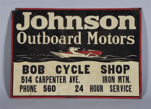 JOHNSON OUTBOARD MOTORS SIGN                      