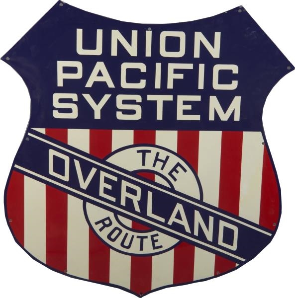 UNION PACIFIC SYSTEM SINGLE SIDED PORCELAIN SIGN  