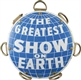 THE GREATEST SHOW ON EARTH ROUND PORCELAIN SIGN   