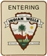 ENTERING CITY OF INDIAN WELLS PORCELAIN SIGN      