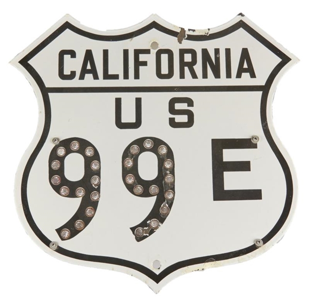 CALIFORNIA ROUTE 99E PORCELAIN ROAD SIGN          