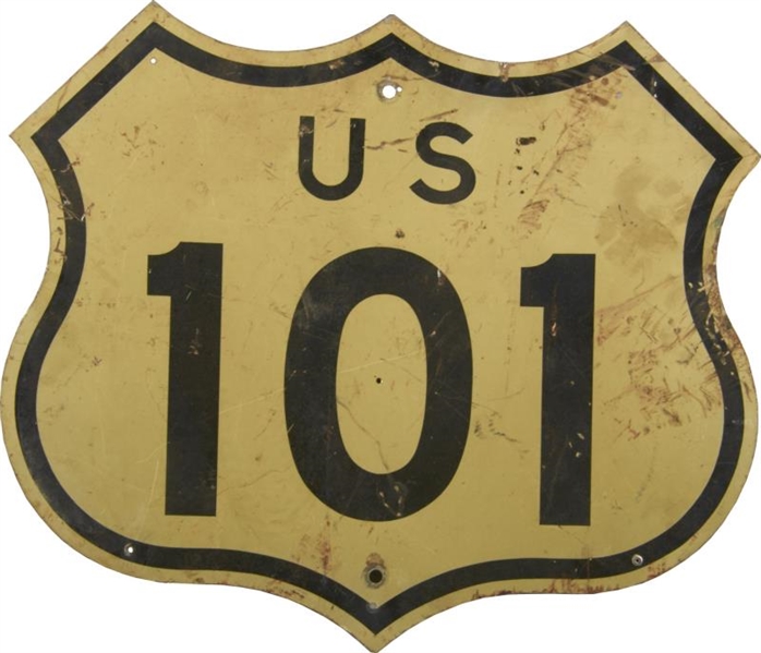 US INTERSTATE HIGHWAY 101 REFLECTIVE ROAD SIGN    