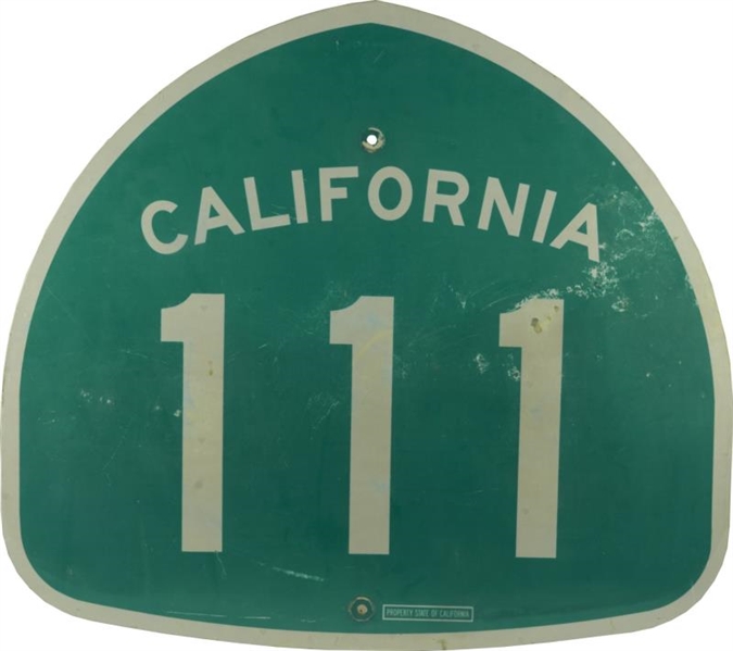 CALIFORNIA 111 REFLECTIVE ROAD SIGN               