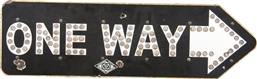 AAA ONE WAY REFLECTIVE PORCELAIN ROAD SIGN        