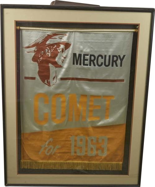 MERCURY COMET FOR 1963 CLOTH BANNER IN FRAME      