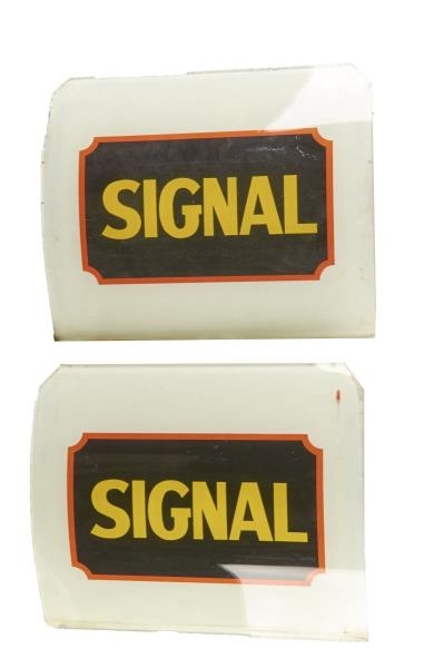SET OF SIGNAL AD GLASS FOR A38 GAS PUMP           