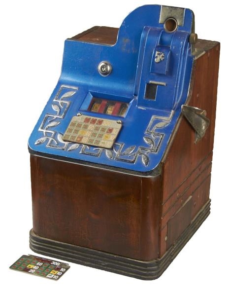 ***5¢ MILLS QT SMOKER MINIATURE BELL SLOT MACHINE 