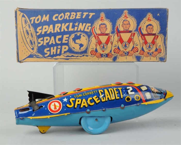 MARX TIN LITHO TOM CORBETT SPARKLING SPACE SHIP   