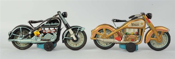 LOT OF 2: JAPANESE TIN LITHO MOTORCYCLES.         