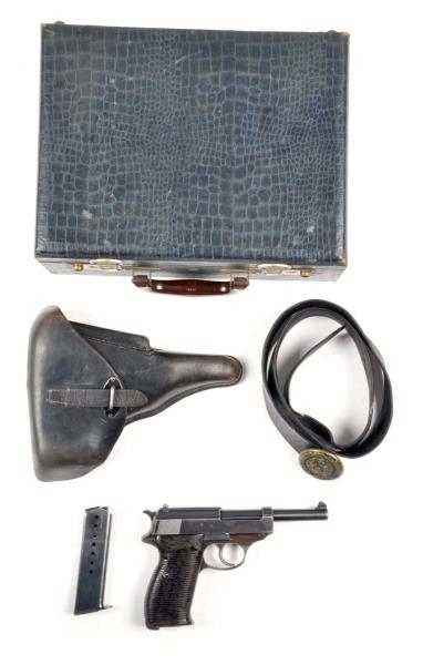 **NAZI MARKED WALTHER P.38 WITH CAPTURE PAPERS.   