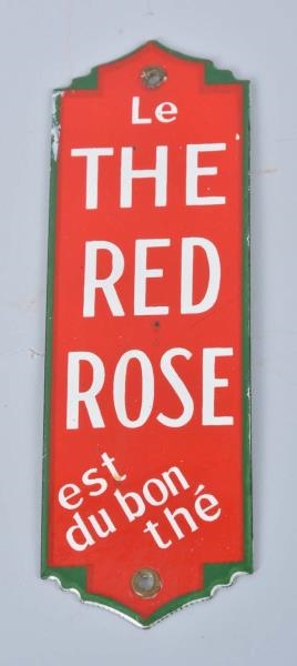 THE RED ROSE SINGLE SIDED PORCELAIN DOOR PUSH     