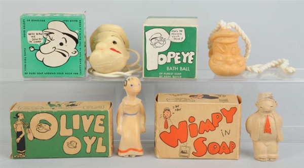 LOT OF 4:  POPEYE CHARACTER SOAPS.                