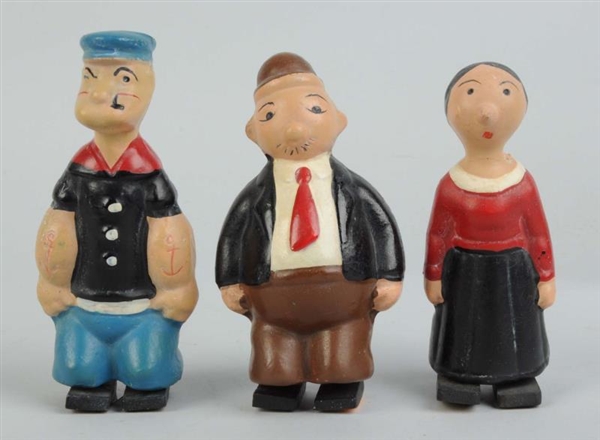 LOT OF 3: COMP. POPEYE THIMBLE THEATER FIGURES.   