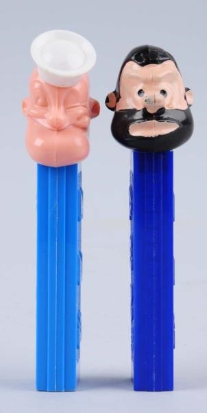 LOT OF 2: POPEYE CHARACTER PEZ DISPENSERS.        