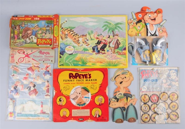 LOT OF 7: ASSORTED POPEYE PAPER ITEMS.            