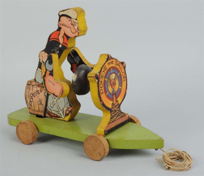 FISHER-PRICE NO. 703 POPEYE THE SAILOR PULL TOY.  