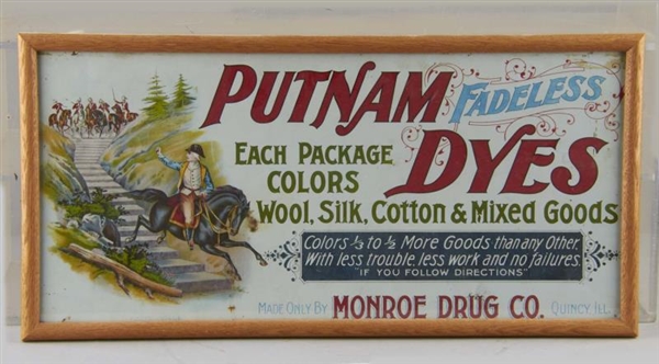 PUTNAM FADELESS DYES ADVERTISING SIGN             
