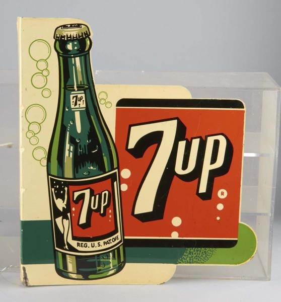 7UP DOUBLE SIDED FLANGE ADVERTISING SIGN          