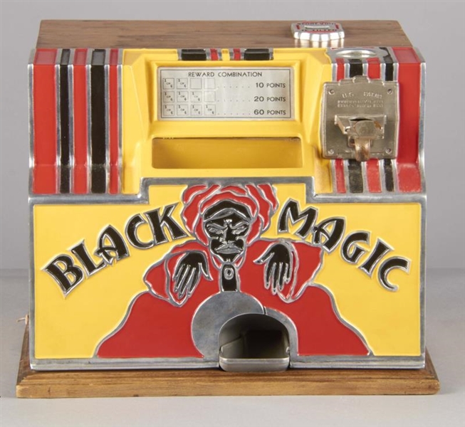 5 ¢ ROCK-OLA BLACK MAGIC DICE TRADE STIMULATOR    