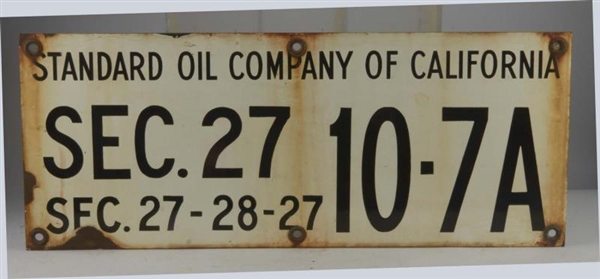 STANDARD OIL COMPANY OF CALIFORNIA PORCELAIN SIGN 