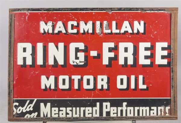 MACMILLAN RING-FREE MOTOR OIL SIGN                