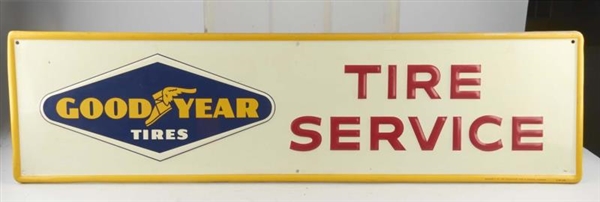 GOODYEAR TIRE SERVICE EMBOSSED TIN SIGN           