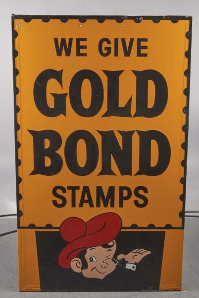 WE GIVE GOLD BOND STAMPS TIN SIGN                 