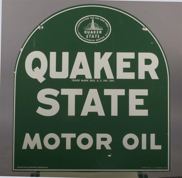 QUAKER STATE MOTOR OIL SIGN                       