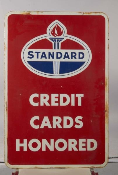 STANDARD OIL CREDIT CARDS HONORED SIGN            
