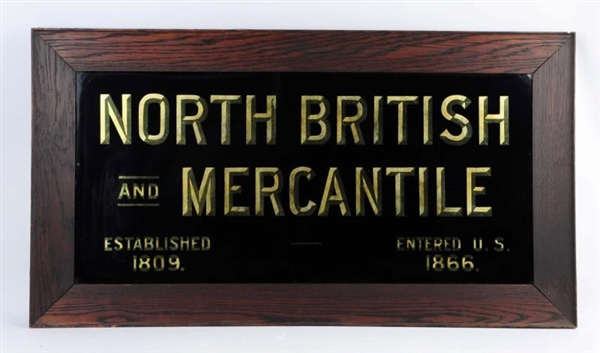 NORTH BRITISH AND MERCANTILE INSURANCE SIGN.      