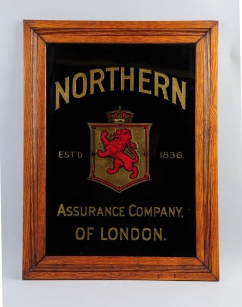 NORTHERN ASSURANCE CO. GLASS SIGN.                